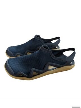 CROCS Swiftwater Mesh Deck Sandals Navy Mens Size 10